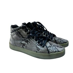 rag & bone Snakeskin-Print High-Top Sneakers